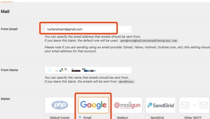 Google Cloud中WordPress用SMTP调用Gmail收发邮件